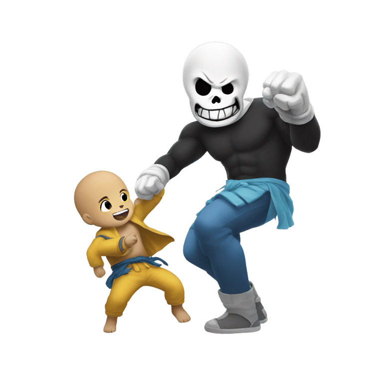 genmoji：桑斯与幼童拳击