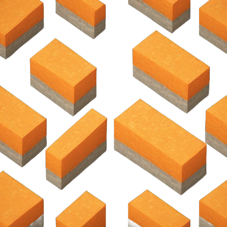 genmoji : Béton orange Minecraft