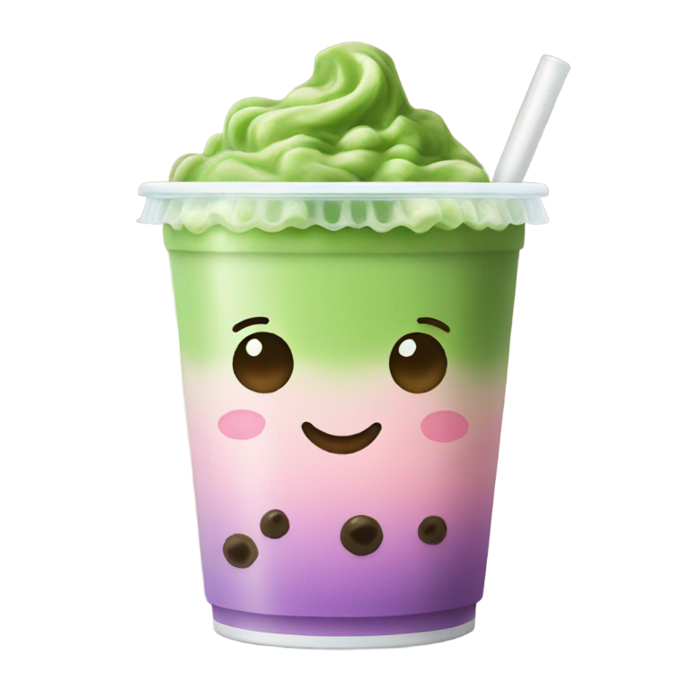 genmoji : Un thé matcha perlé