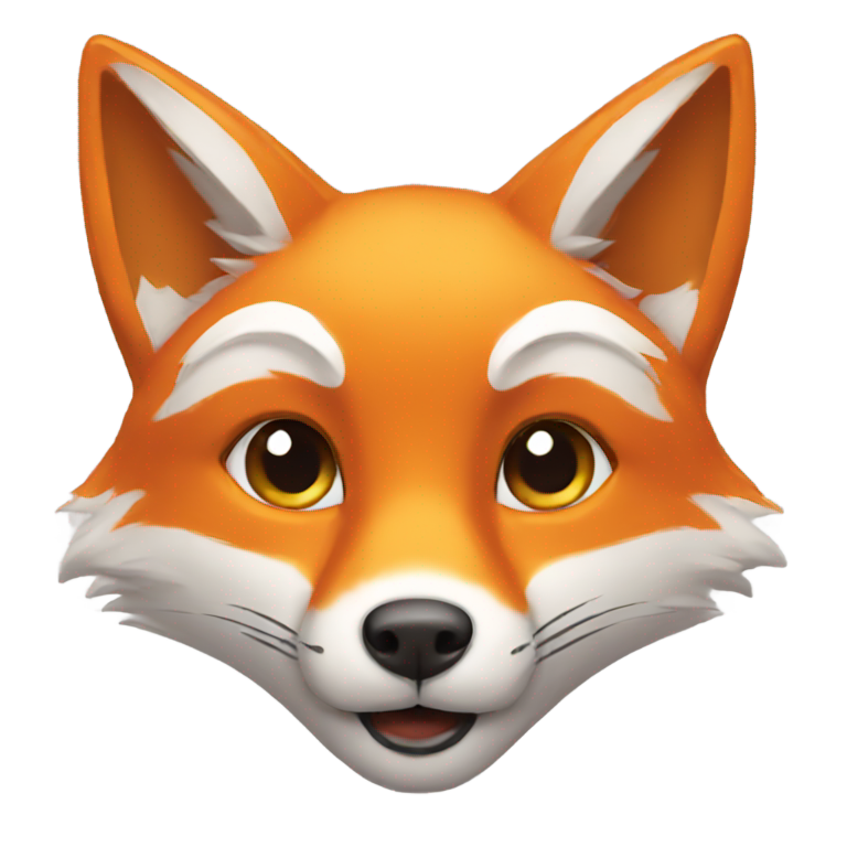 genmoji: Orange fox.