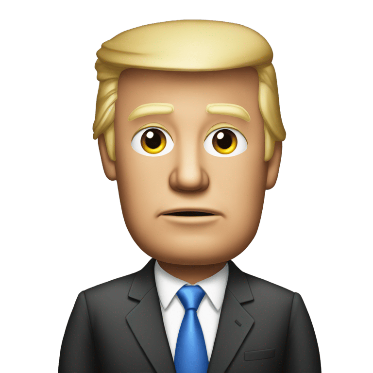 絵文字：Mugshot Donald Trump in suit