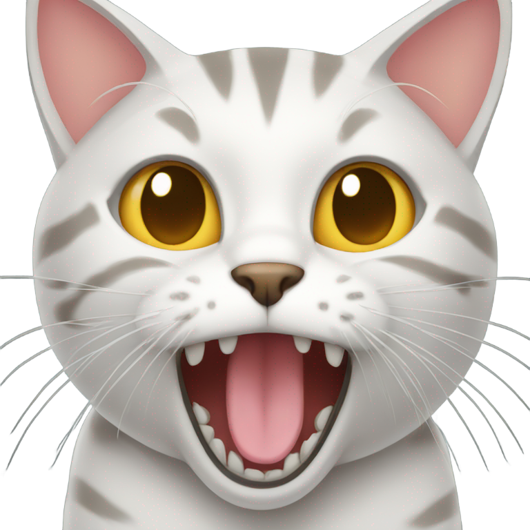 genmoji: cat hisses