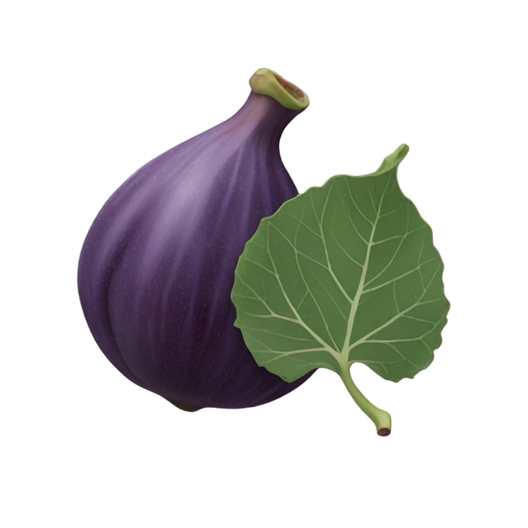 genmoji：紫色的无花果和叶子