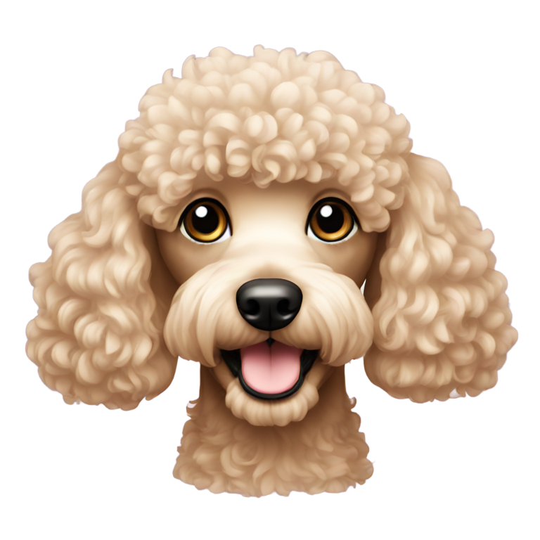genmoji: mini poodle head