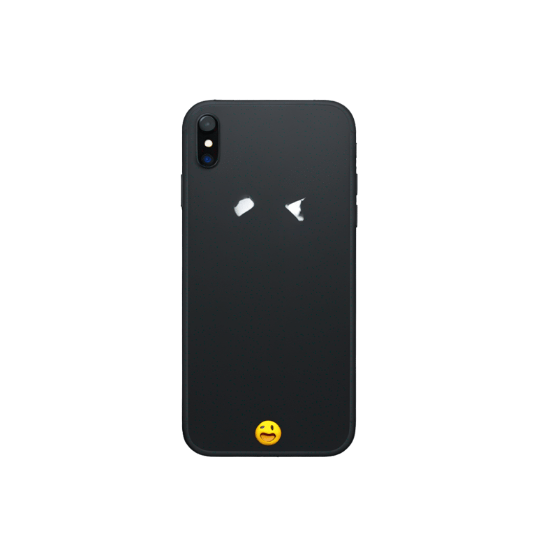 genmoji：黑色iPhone 16正面关机状态