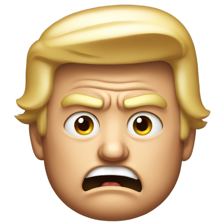 絵文字：怒ったドナルド・トランプ