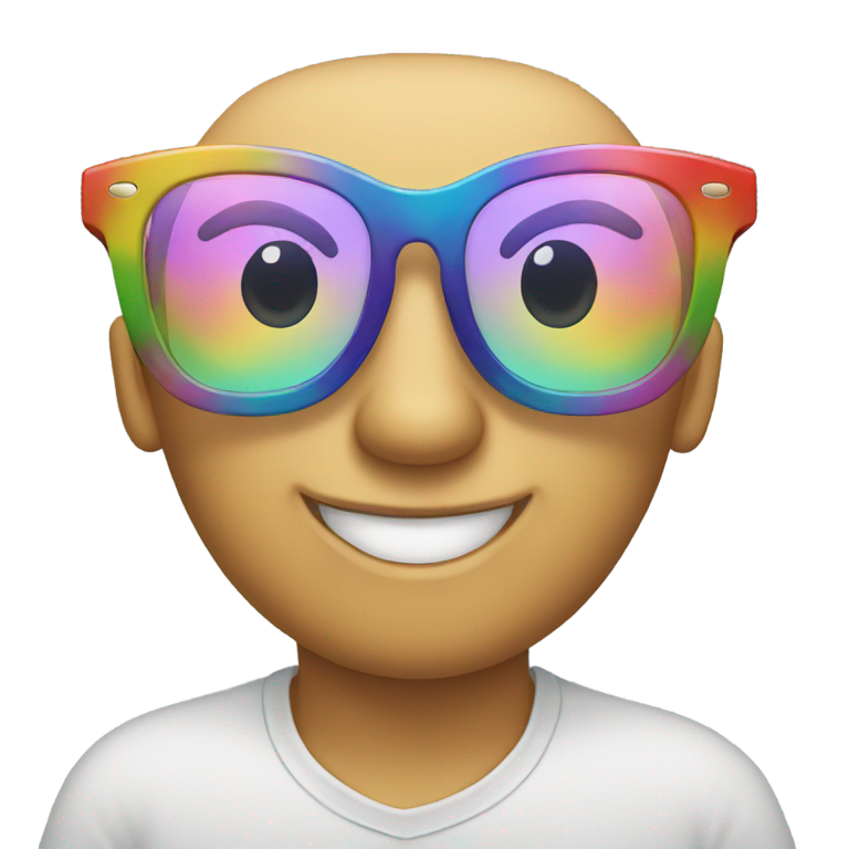 genmoji：彩虹眼镜