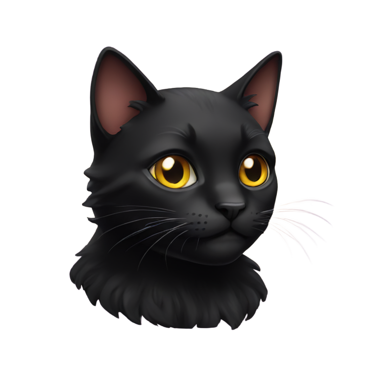 絵文字：魔法の黒猫