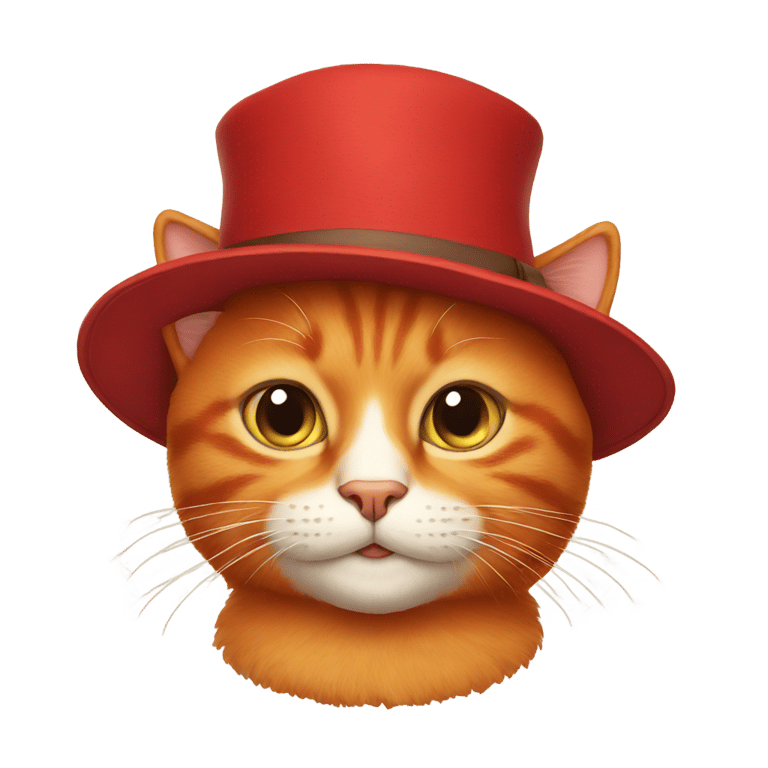 genmoji：红猫戴着帽子