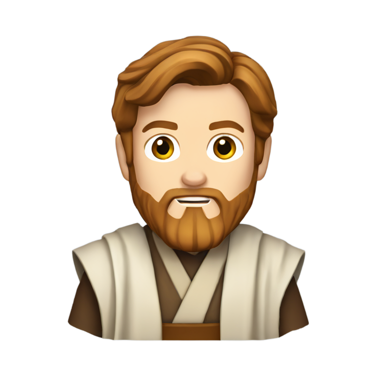 genmoji : Obi-Wan Kenobi apprenti Jedi