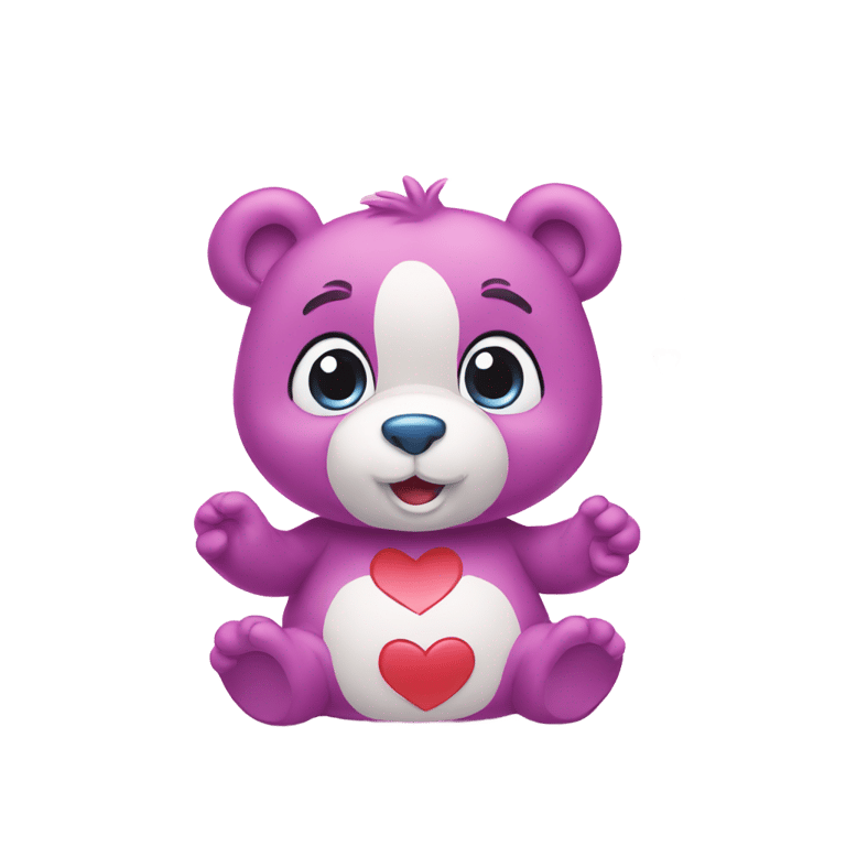 絵文字：A care bear with intense love