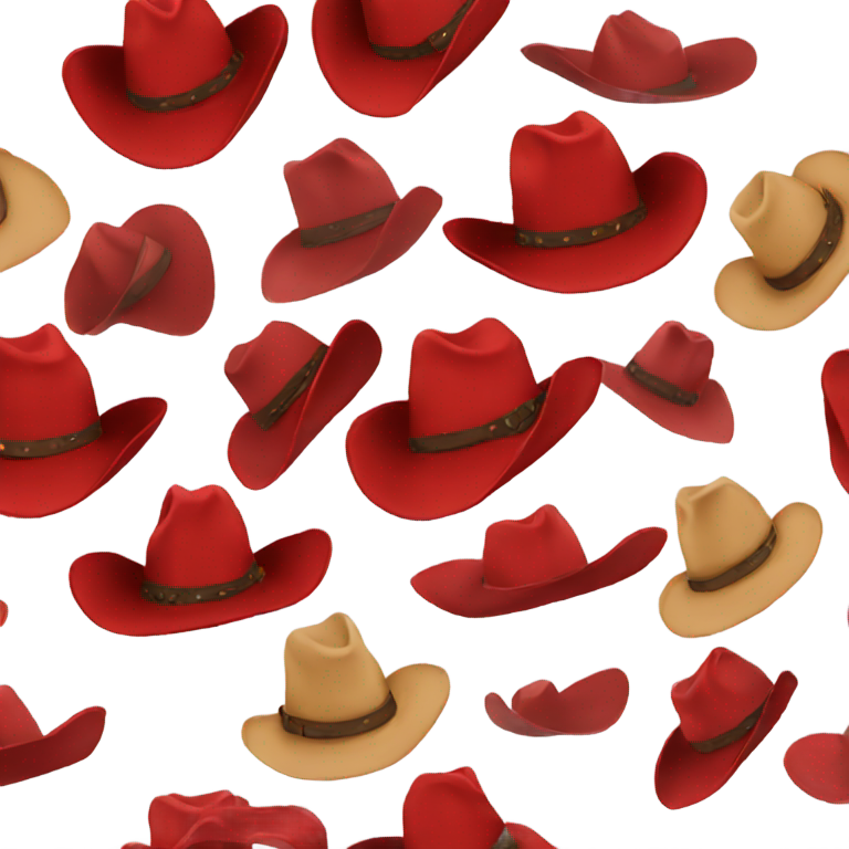 genmoji : chapeau de cowboy rouge