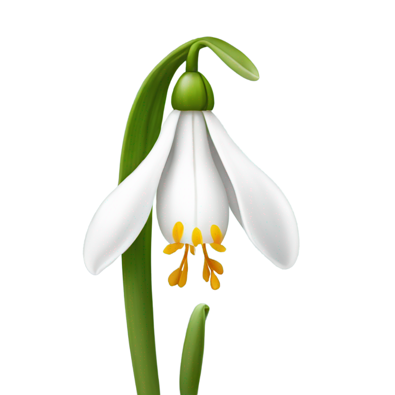 genmoji: a snowdrop flower
