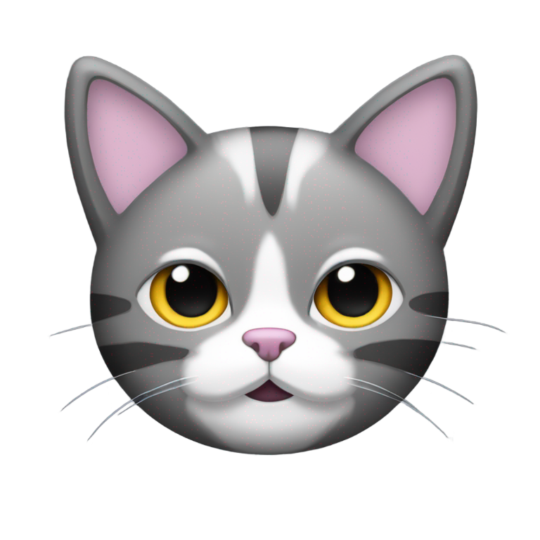genmoji : Émoji de chat avec un sourire modeste, oreilles de chat, visage noir et blanc, œil droit fermé, œil gauche à demi fermé, fourrure noire sur la tête, fourrure blanche en bas, plus de noir, œil droit à demi fermé.
