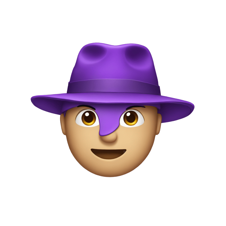 genmoji：紫色帽子
