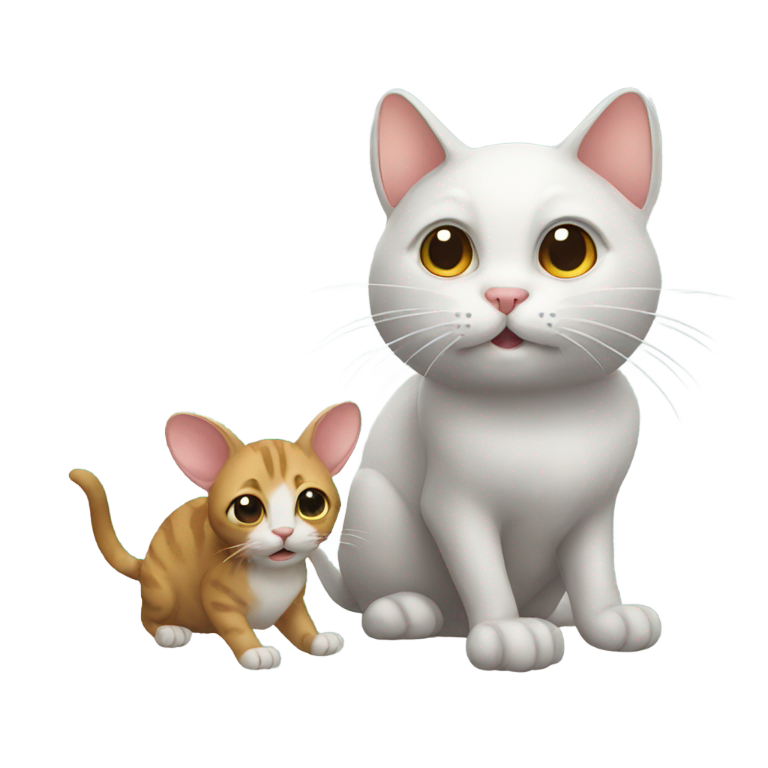 genmoji: cat with a rat