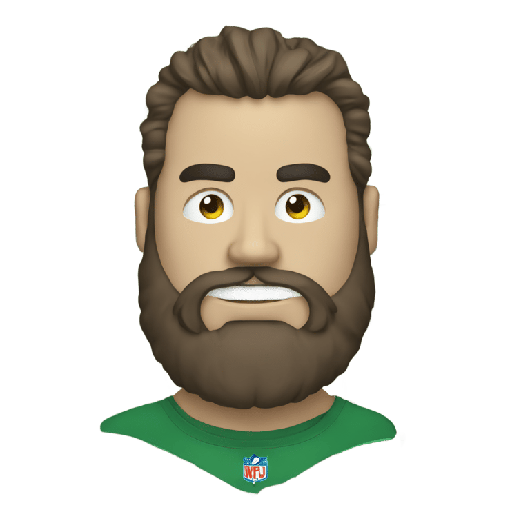 絵文字：Money with the face of Jason kelce