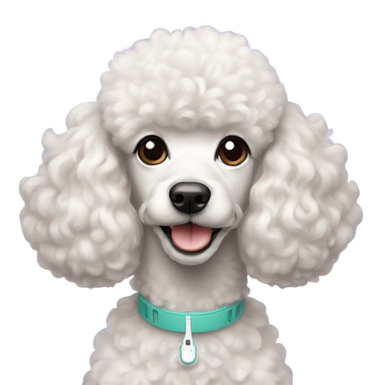 genmoji：带AirPods的贵宾犬