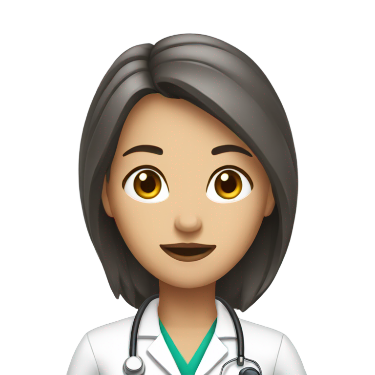 genmoji：现代医疗办公室的女医生