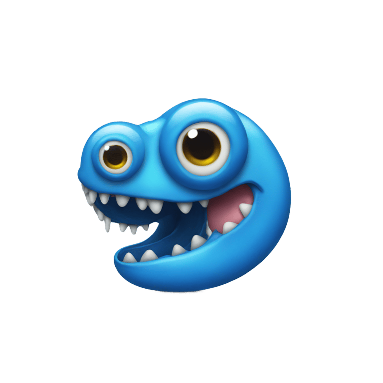 絵文字：One eyed blue worm