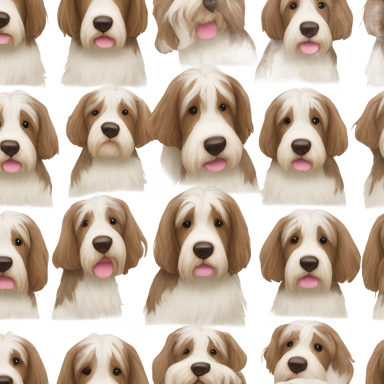 genmoji：棕白色的意大利斯皮诺犬