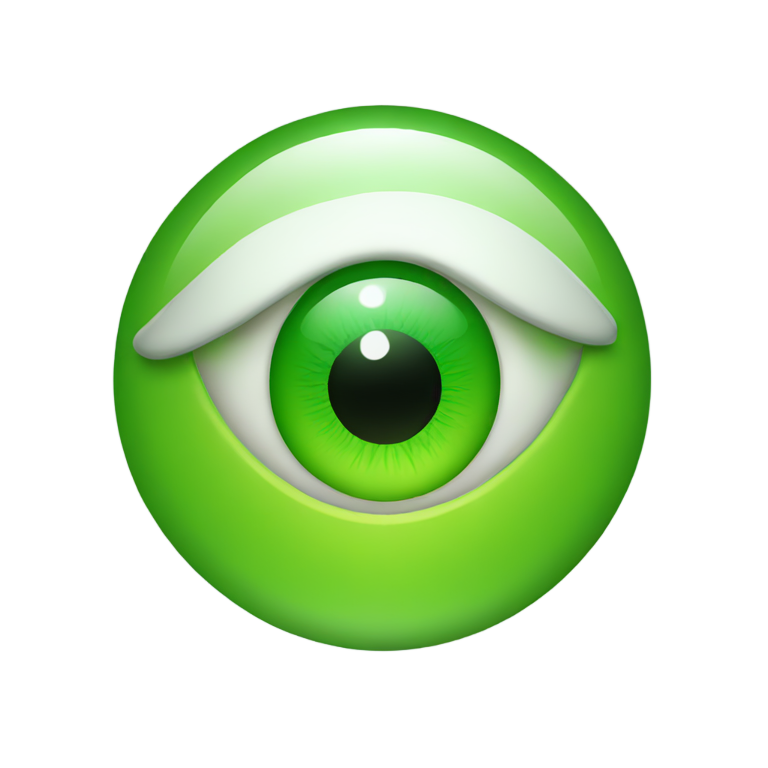 genmoji：绿色圆形眼睛