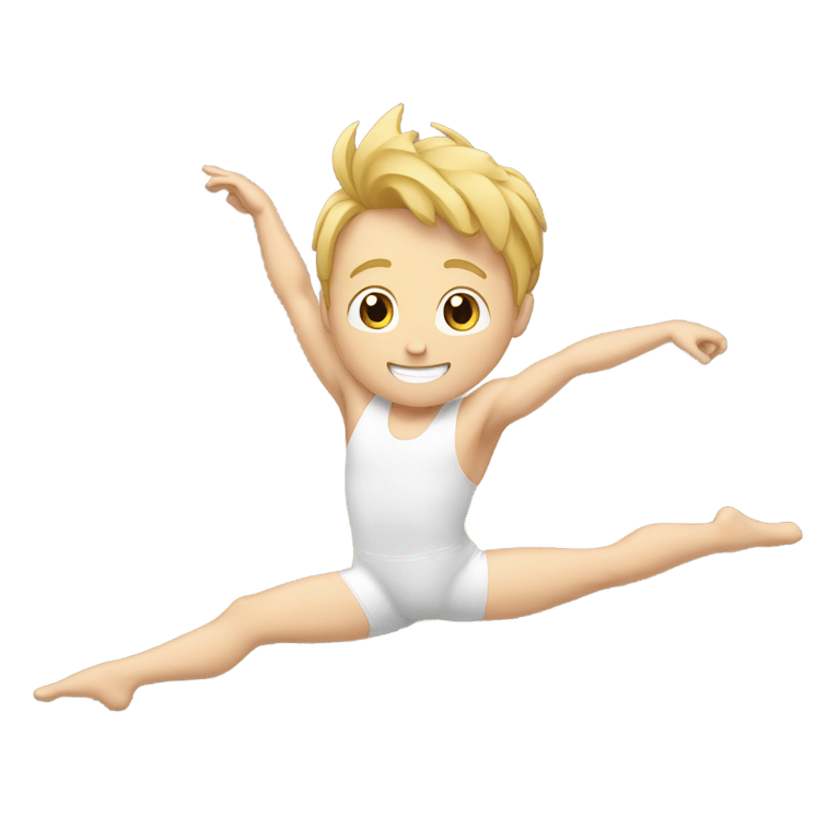genmoji：白人男子在做体操