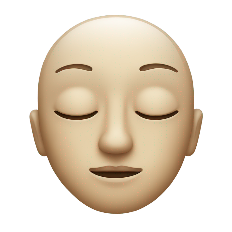 genmoji: A sleeping but 2 eyes are closed and 1 eye is opened (the third eye)