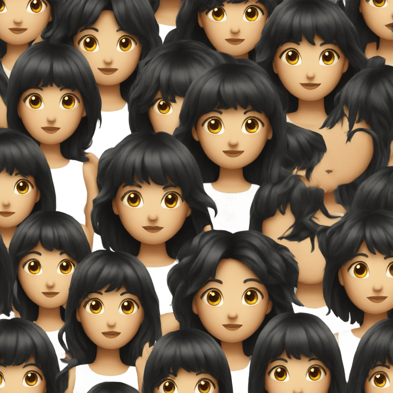genmoji：黑发女孩
