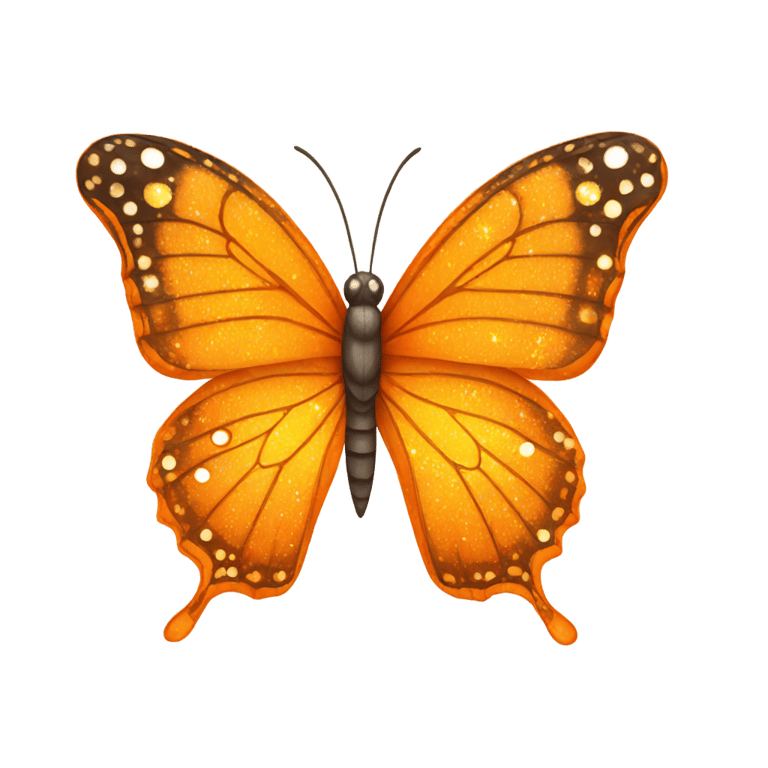 genmoji：sparkling orange butterfly