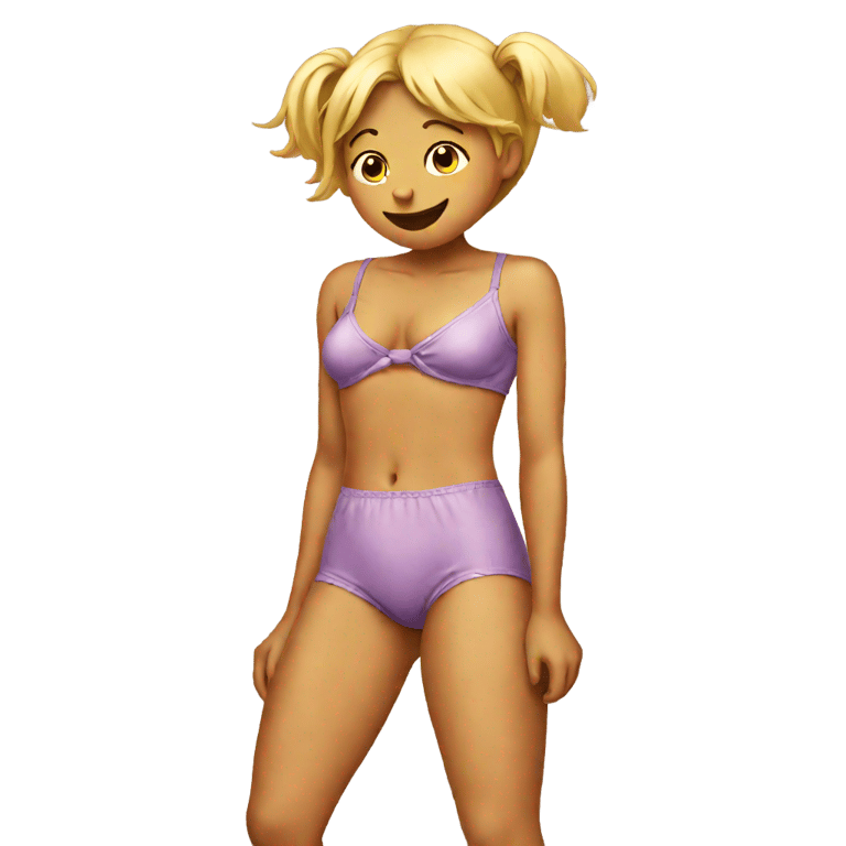genmoji: girl in doggy position in panties