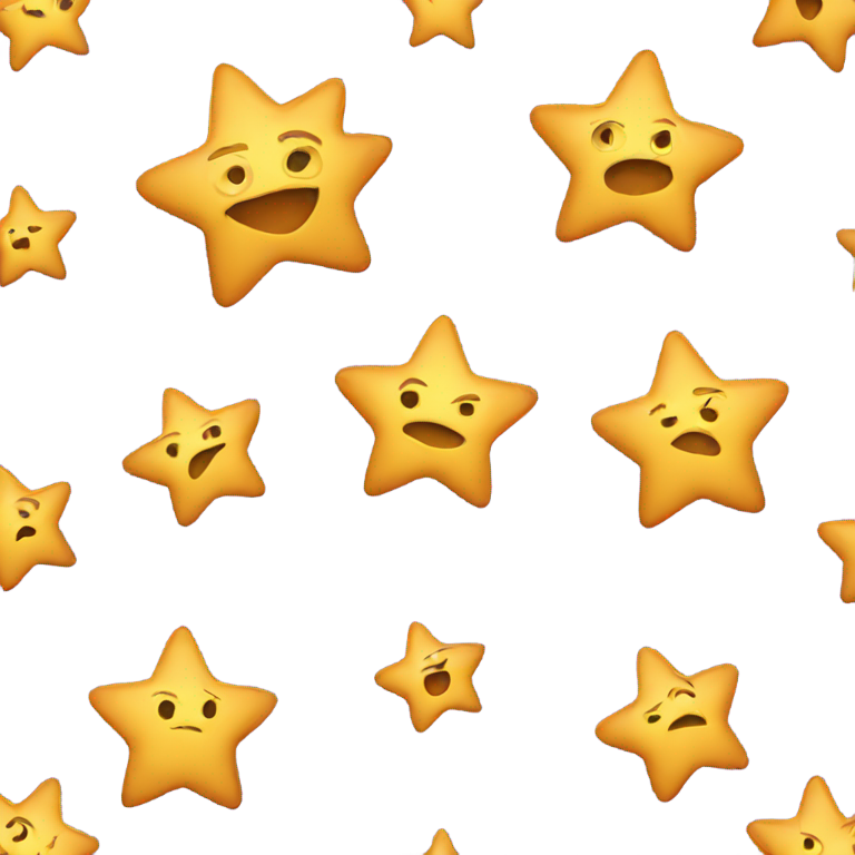 絵文字：怒った顔の星エモジで、左右に足がぴょこぴょこ動いている