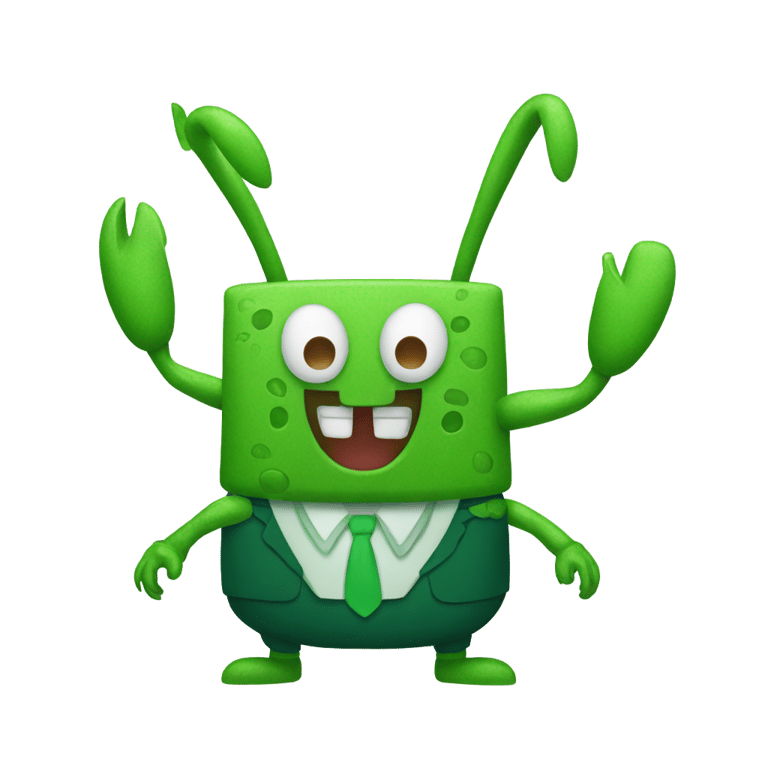 genmoji : green mr krabs