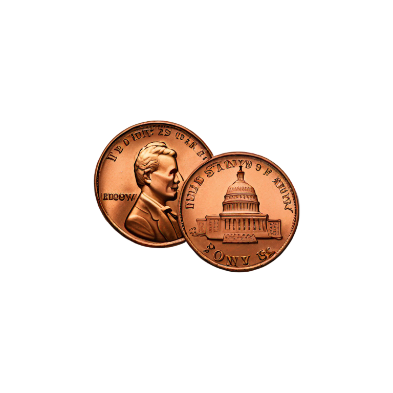 絵文字：アメリカの1セント硬貨