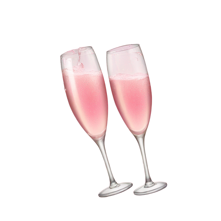 genmoji：Two Pink champagne cheering