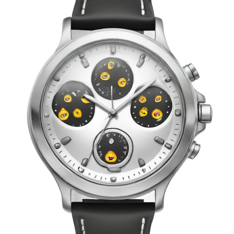 genmoji : une montre-bracelet argentée luxueuse