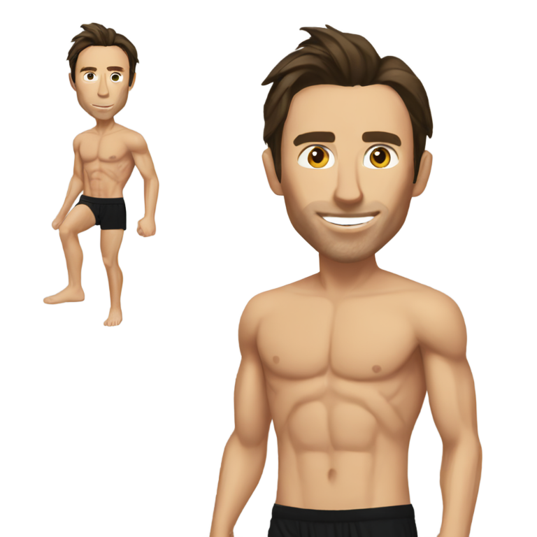 genmoji：史蒂夫·纳什赤膊穿黑裤