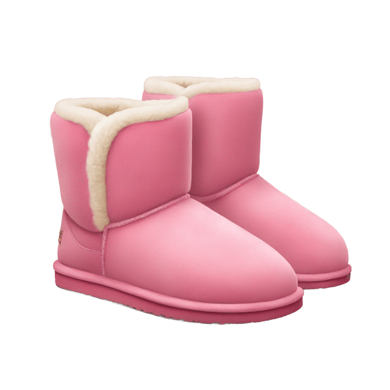 絵文字：Ugg slippers in pink
