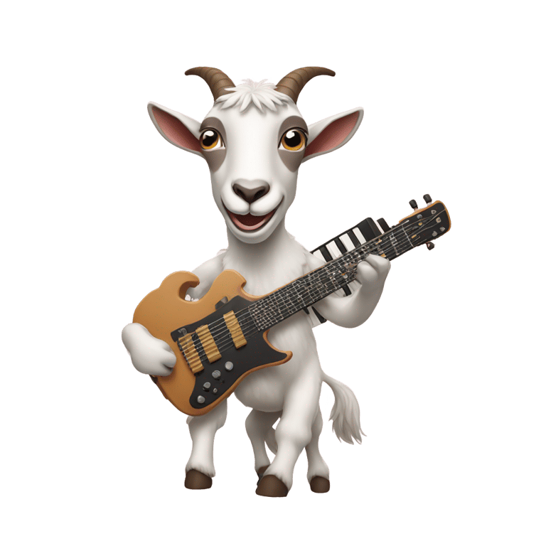 genmoji : Une chèvre jouant du keytar