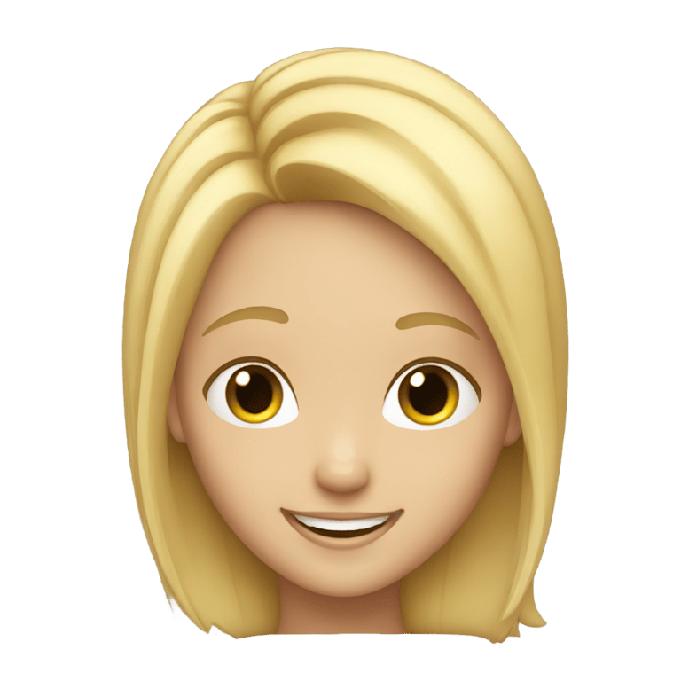 genmoji：笑容满面的金发女孩