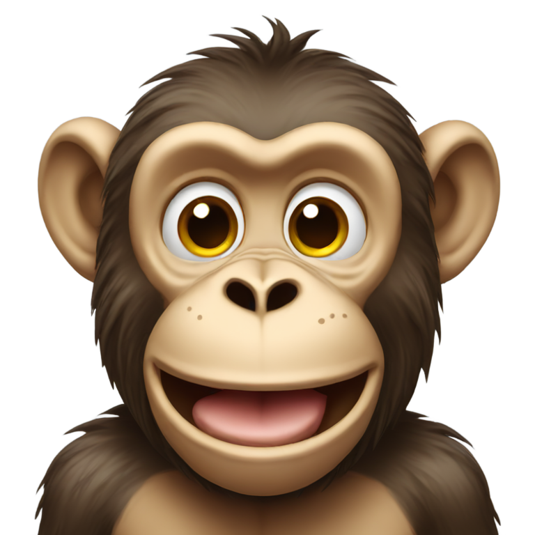 genmoji: Drooling dumb monkey