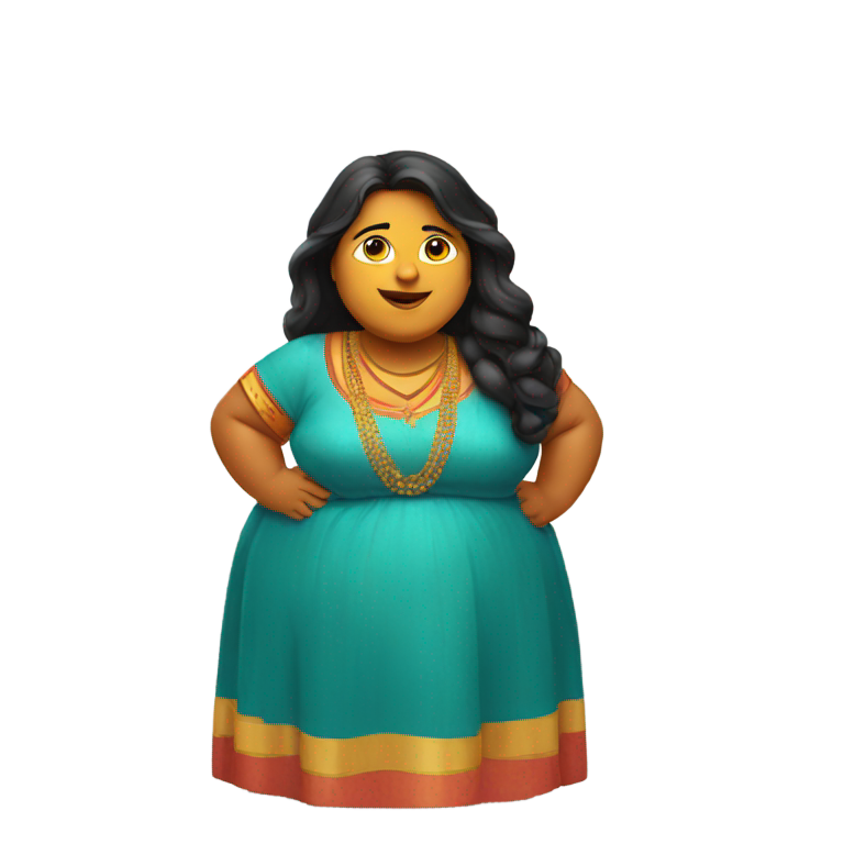 genmoji : Une Indienne rondelette qui adore McDonald's