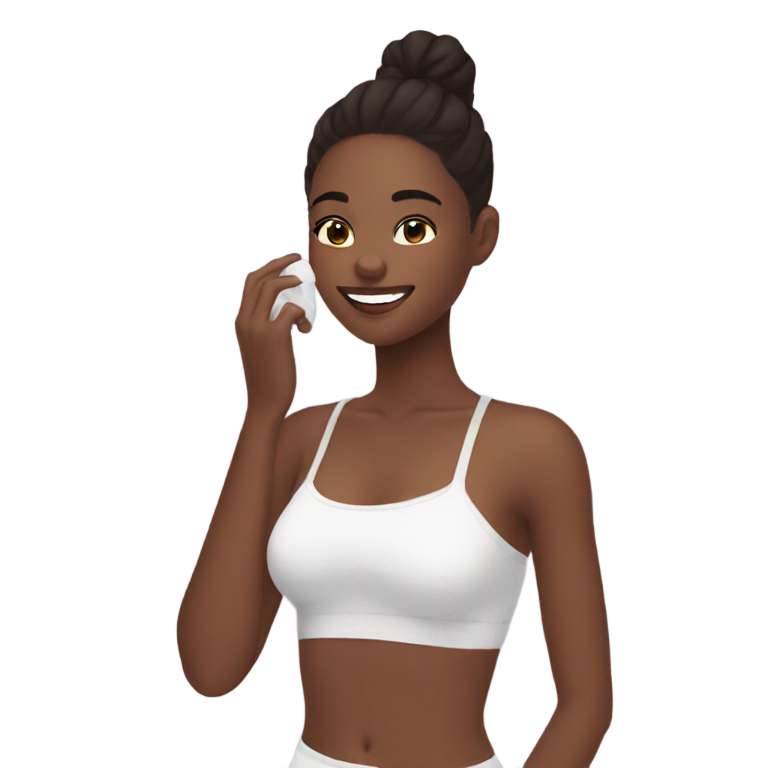 genmoji : Esthétique clean girl, masque facial, soins de la peau