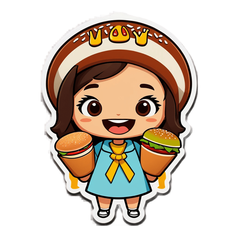 genmoji: make a mascot for yaya's burgers