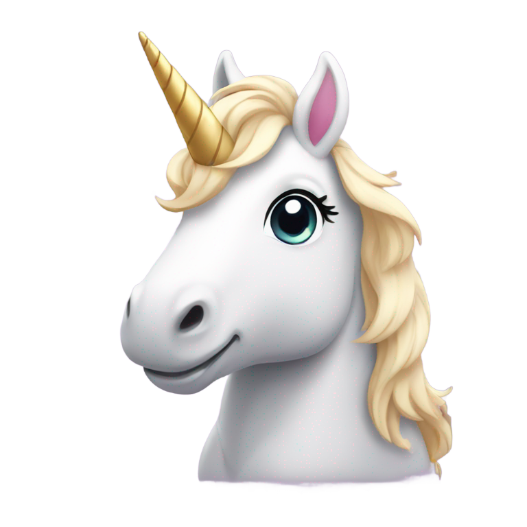 絵文字：a cute unicorn cartoon