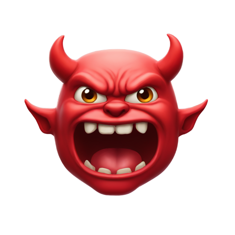 genmoji : Diable très bête qui vomit