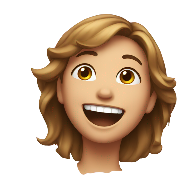 genmoji：女孩在笑