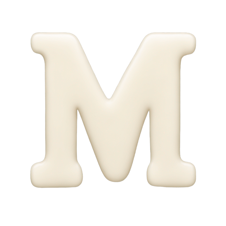 genmoji: Letter m made out of milk