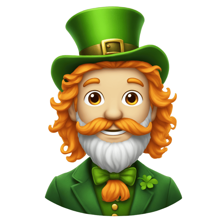 genmoji : Leprechaun with orange beard