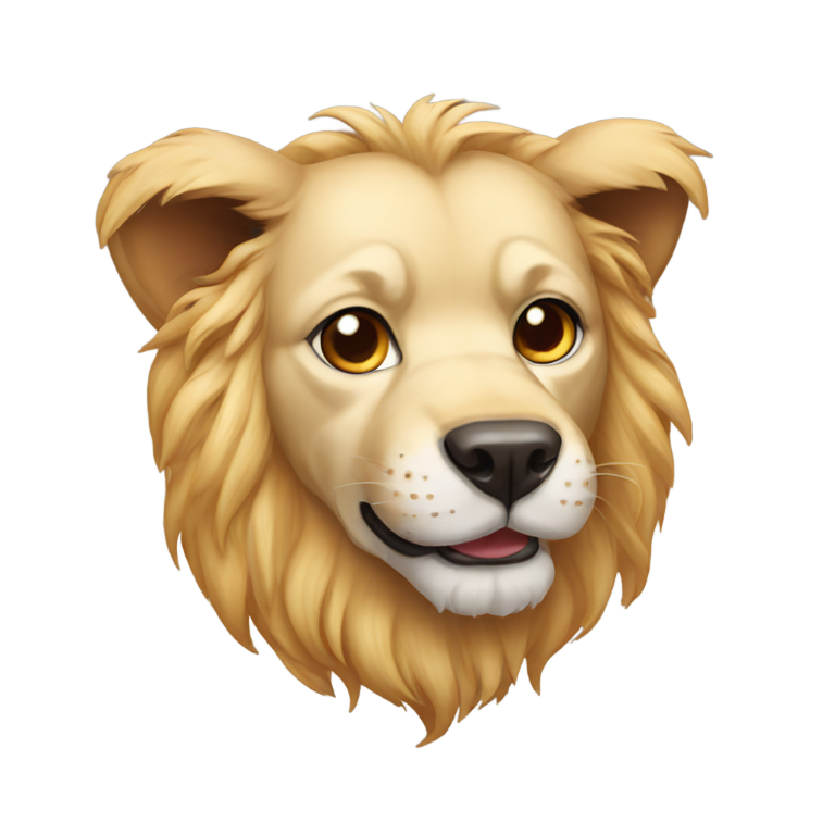 絵文字：ライオン犬